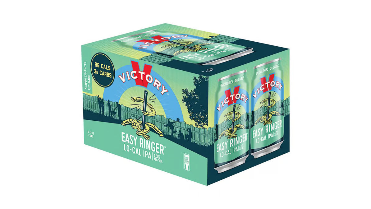 Victory Brewing Easy Ringer Lo-Cal India Pale Ale Beer 96 Calories 6-Pack