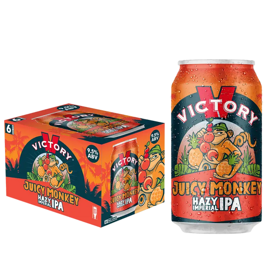 Victory Brewing Juicy Monkey Hazy Imperial India Pele Ale Beer 12-Oz Can 6-Pack