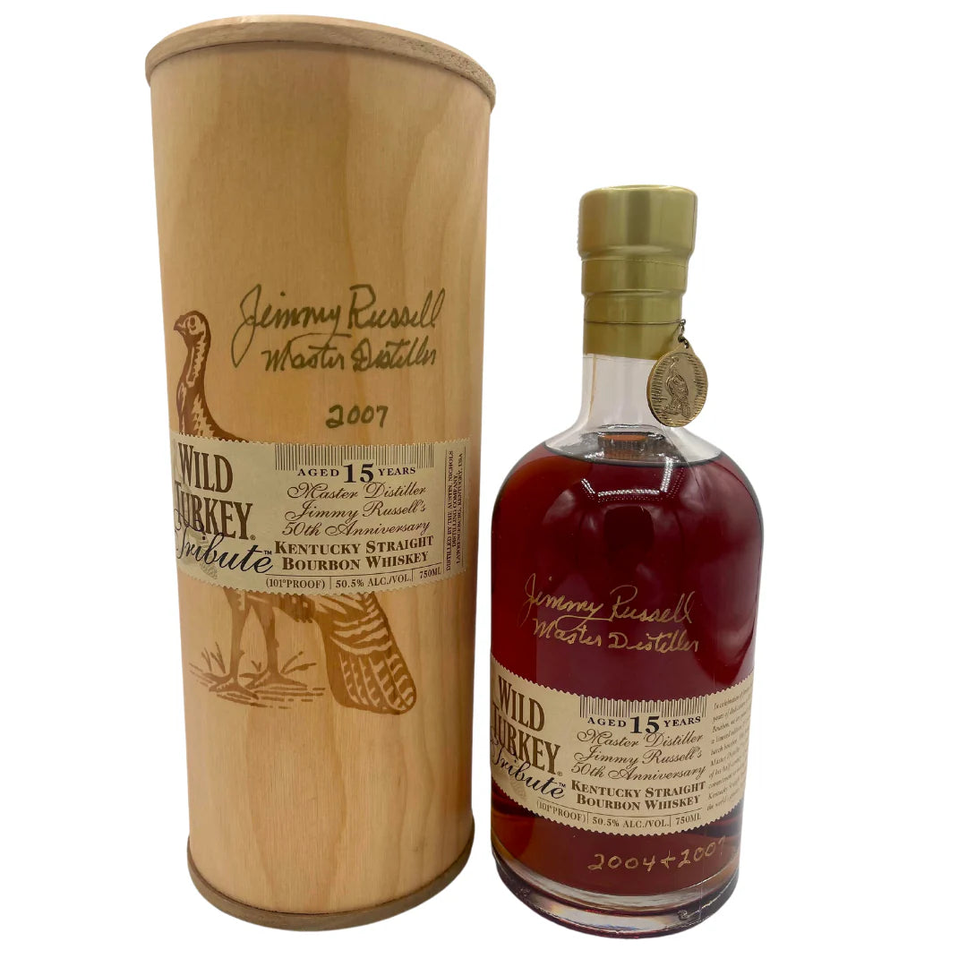 Wild Turkey Tribute 15 Year Old Jimmy Russell 50th Anniversary Kentucky Straight Bourbon Whiskey 750ml