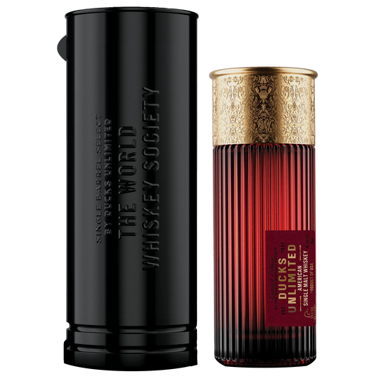 World Whiskey Society Ducks Unlimited Shotgun Shell Decanter American Single Malt Whiskey 750ml
