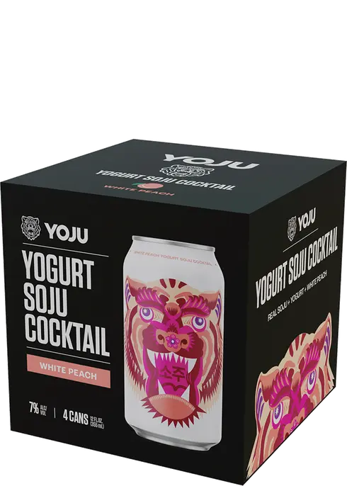 Yoju White Peach Yogurt Soju Cocktail 12-Oz Can 4-Pack