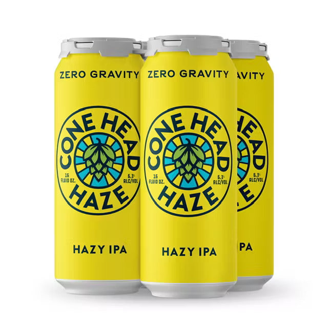 Zero Gravity Craft Brewery Conehead Hazy India Pale Ale Beer 16-Oz Can 4-Pack