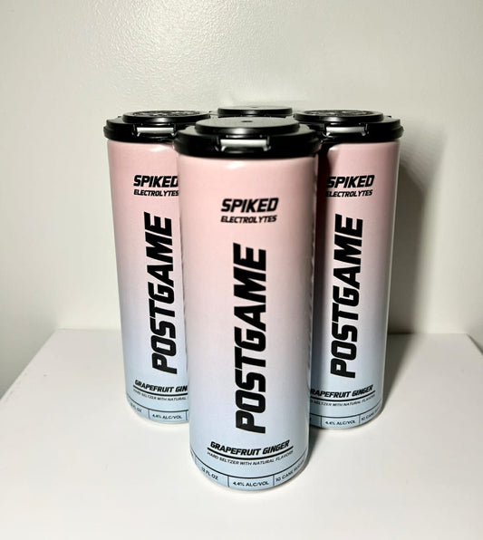 Postgame Grapefruit Ginger Spiked Electrolyte Seltzer 4-Pack