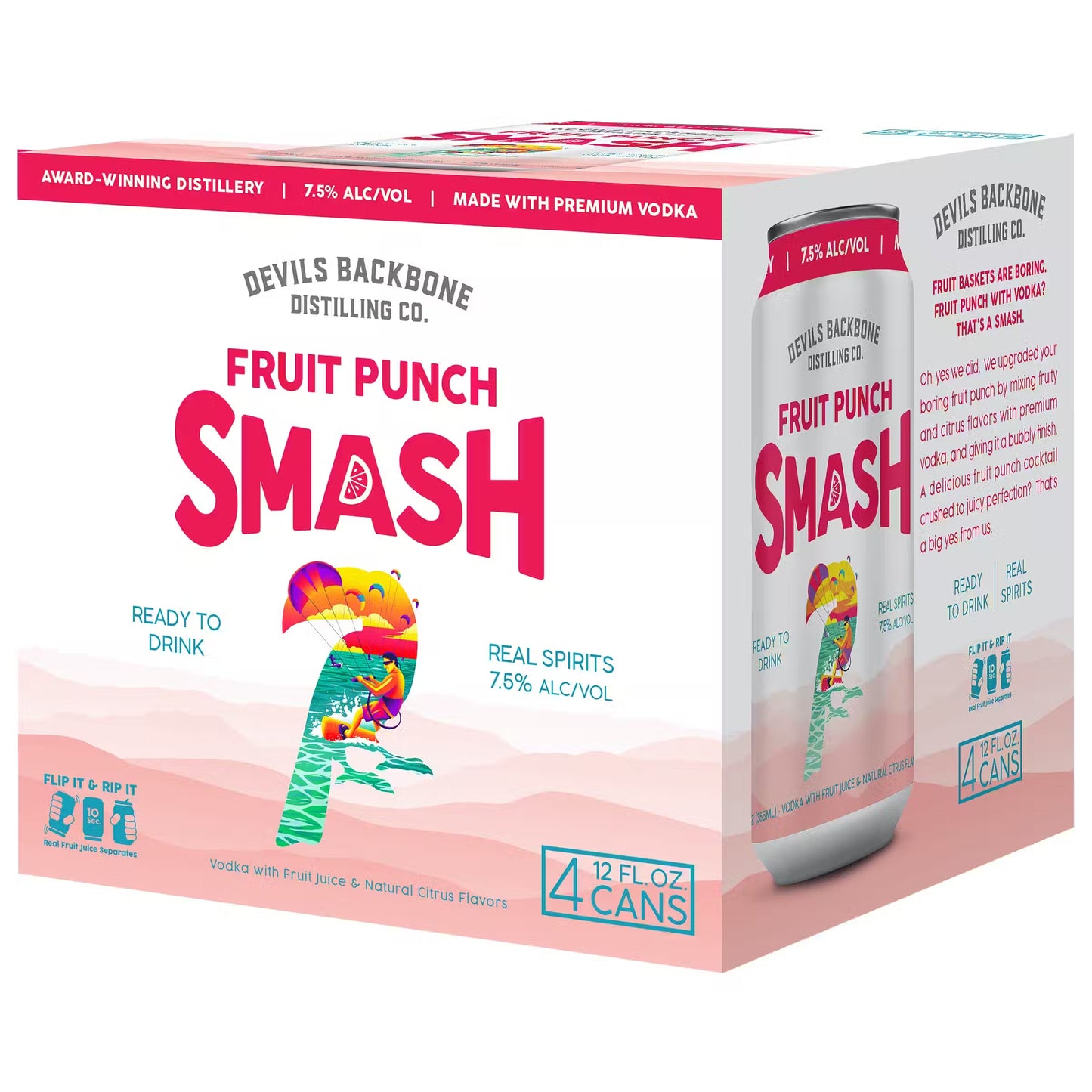 Devil's Backbone Brewing Company Fruit Punch Smash Vodka Cocktail 12-Oz Can 4-Pack