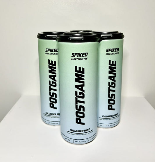 Postgame Cucumber Mint Spiked Electrolyte Seltzer 4-Pack