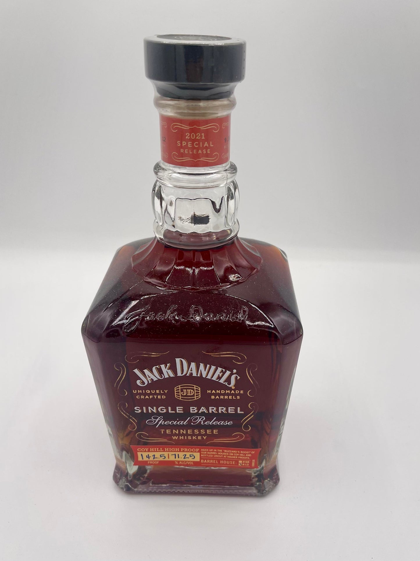 Jack Daniel's Single Barrel Special Release Coy Hill 142.5 Proof Blue Ink Tennessee Whiskey 750ml