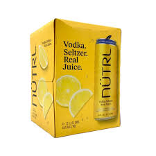Nutrl Classic Lemonade Vodka Seltzer 12-Oz Can 4-Pack