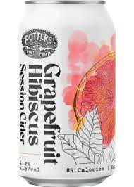 Potter's Craft Cidery Saping Series Grapefruit Hibiscus Cider