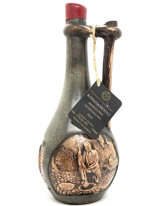 Kakhuri Gvinis Marani Orshimo Kindzmarauli Red Wine Semi Sweet Ceramic Bottle 750ml
