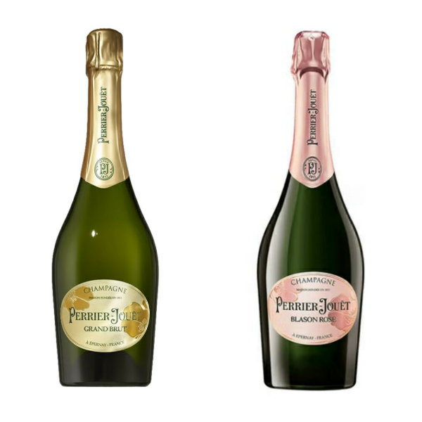 Perrier Jouet Blason Brut Rose & Grand Brut Bundle 750ml 2-Pack