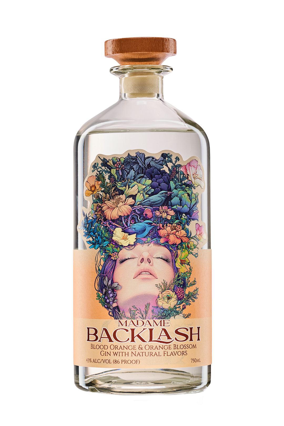 Madame Backlash Blood Orange & Orange Blossom Gin 750ml