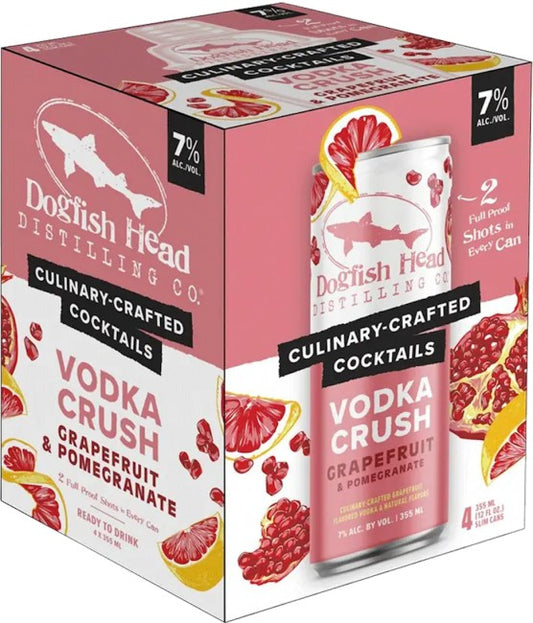 Dogfish Head Grapefruit & Pomegranate Vodka Crush Cocktail 6-Pack