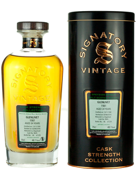 SIGNATORY VINTAGE CASK STRENGTH 1975 未開栓 Signatory Vintage Cask Strength Collection Glenlivet 34 Year Old