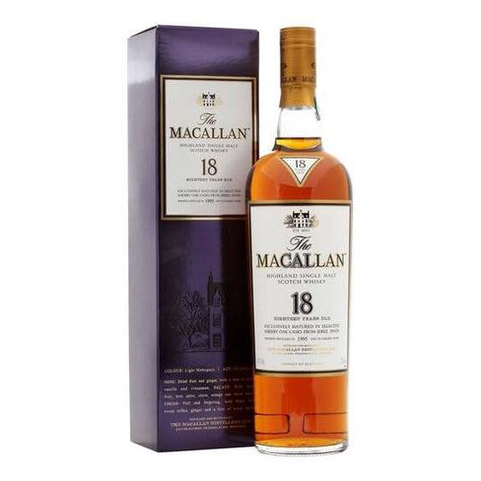 1995 Macallan 18 Year Old Sherry Oak Single Malt Scotch Whisky 750ml