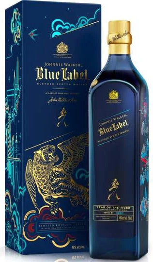 JOHNNIE WALKER BLUE LABEL BLENDED SCOTCH WHISKY, LIMITED EDITION YEAR OF THE TIGER 750ML