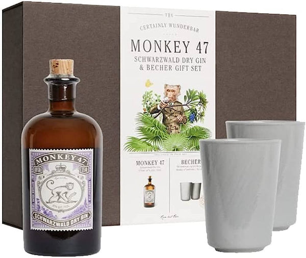 MONKEY 47 SCHWARZWALD SLOE GIN 2本セット Monkey 47 Schwarzwald Dry Gin & Becher Cup Gift Set 375ml – Liquor