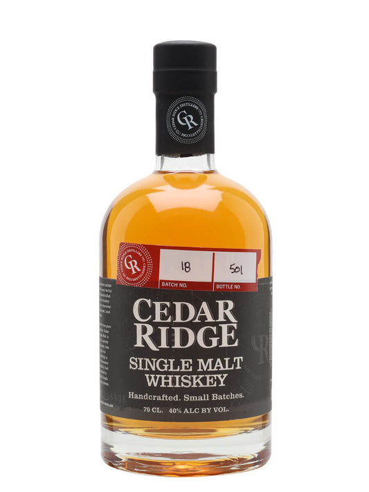 Cedar Ridge Distillery Single Malt Whiskey 750ml