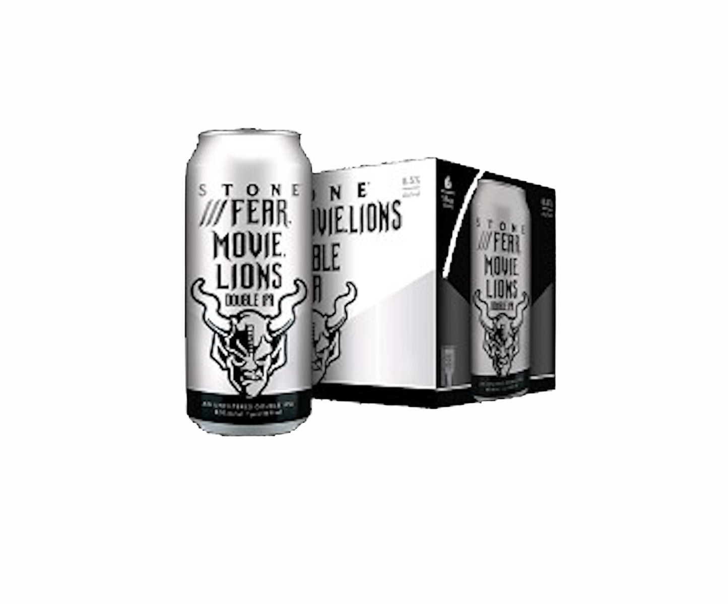 STONE FEAR MOVIE LIONS DOUBLE IPA 6 PACK CANS