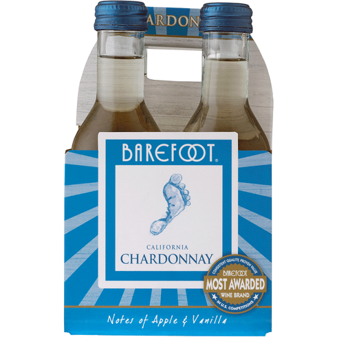 BAREFOOT CELLARS CHARDONNAY 4-187ML BTLS 4 PACK BOTTLES