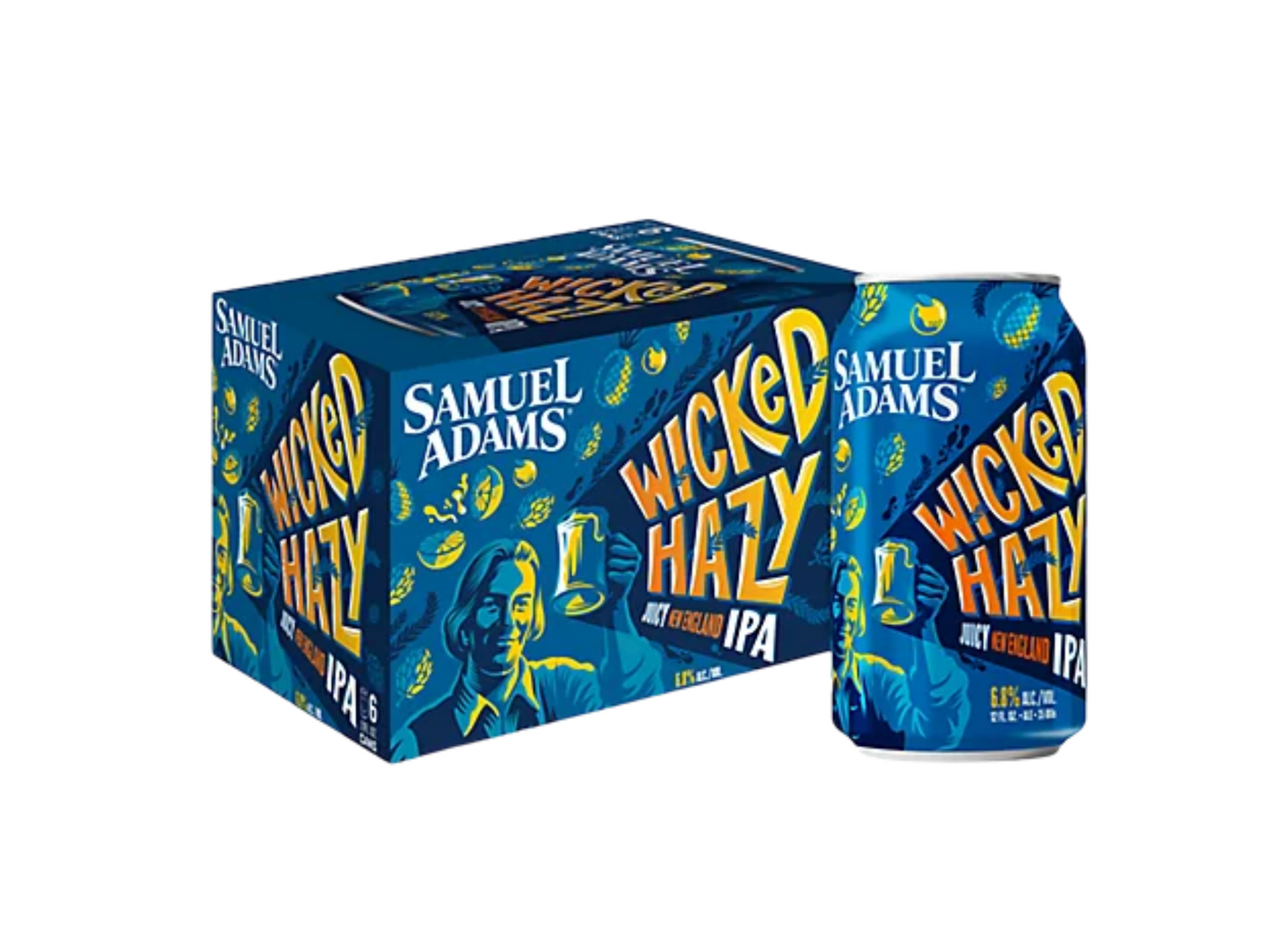 SAM ADAMS WICKED HAZY IPA 6 PACK CANS