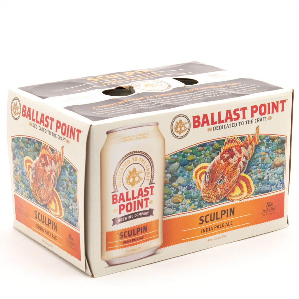 Ballast Point Brewing Sculpin IPA Beer 6-Pack