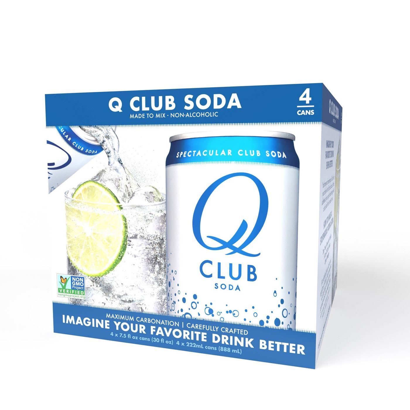 Q CLUB SODA 4 PACK CANS