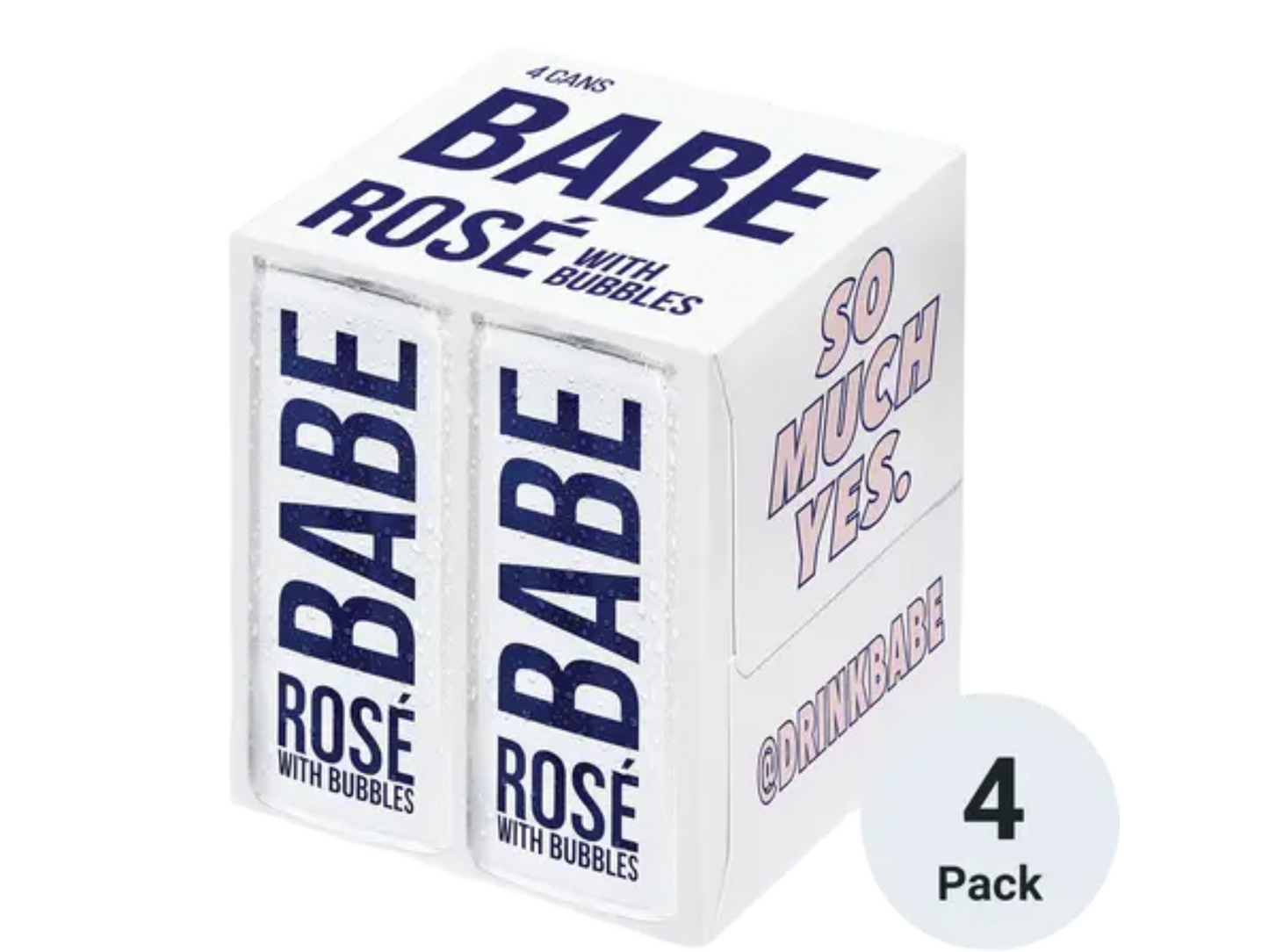 BABE ROSE' WITH BUBBLES 4 PACK CANS