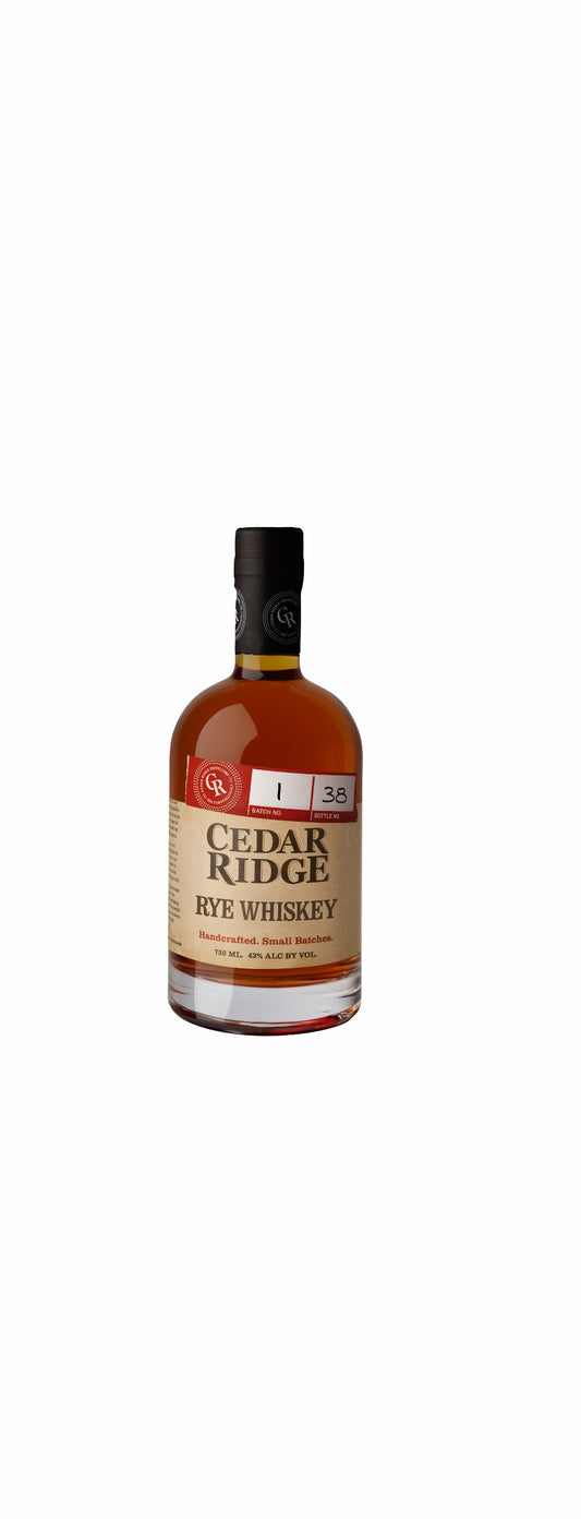 CEDAR RIDGE RYE WHISKEY 750 ML
