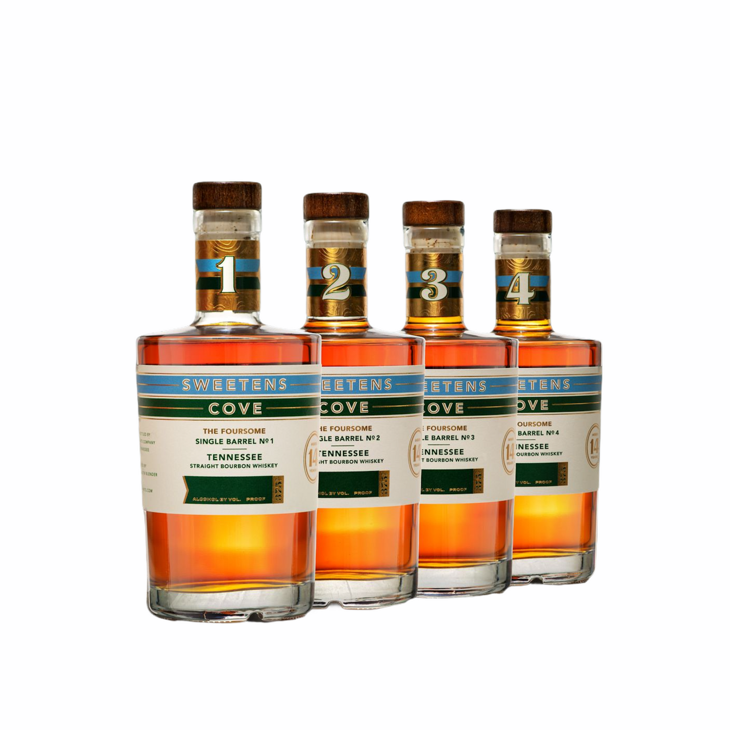 Sweetens Cove The Foursome Single Barrel 14 Year Old Straight Bourbon Whiskey 375ml SET 4 PICK