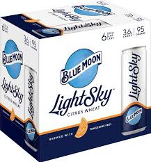Blue Moon Light Sky Citrus Wheat Ale Beer 6 PACK 12 OZ