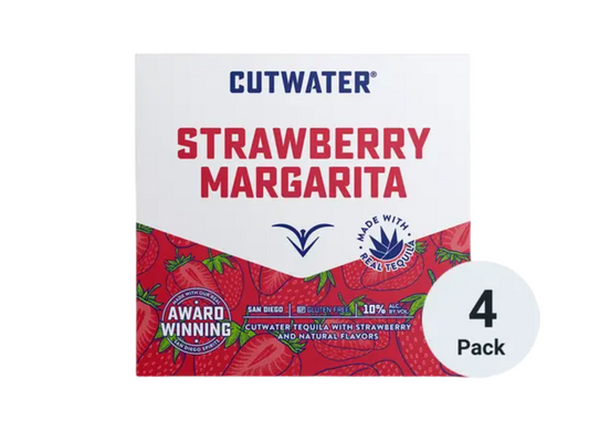 Cutwater Spirits Strawberry Margarita 12-Oz Can 4-Pack