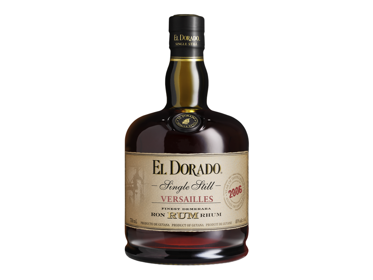 EL DORADO SINGLE STILL VERSAILLES RUM 750 ML