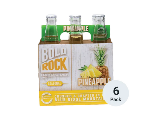 BOLD ROCK PINEAPPLE CIDER 6 PACK BOTTLES