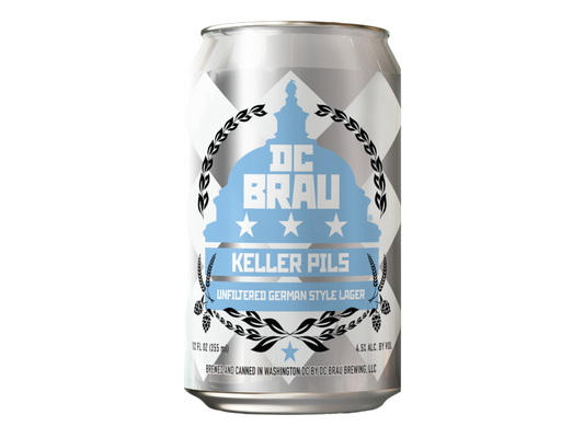 DC Brau Brewing Brau Pils German Pilsner Beer Can 6-Pack