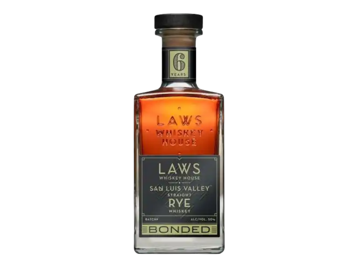AD LAWS BOTTLE IN BOND RYE WHISKEY 750 ML
