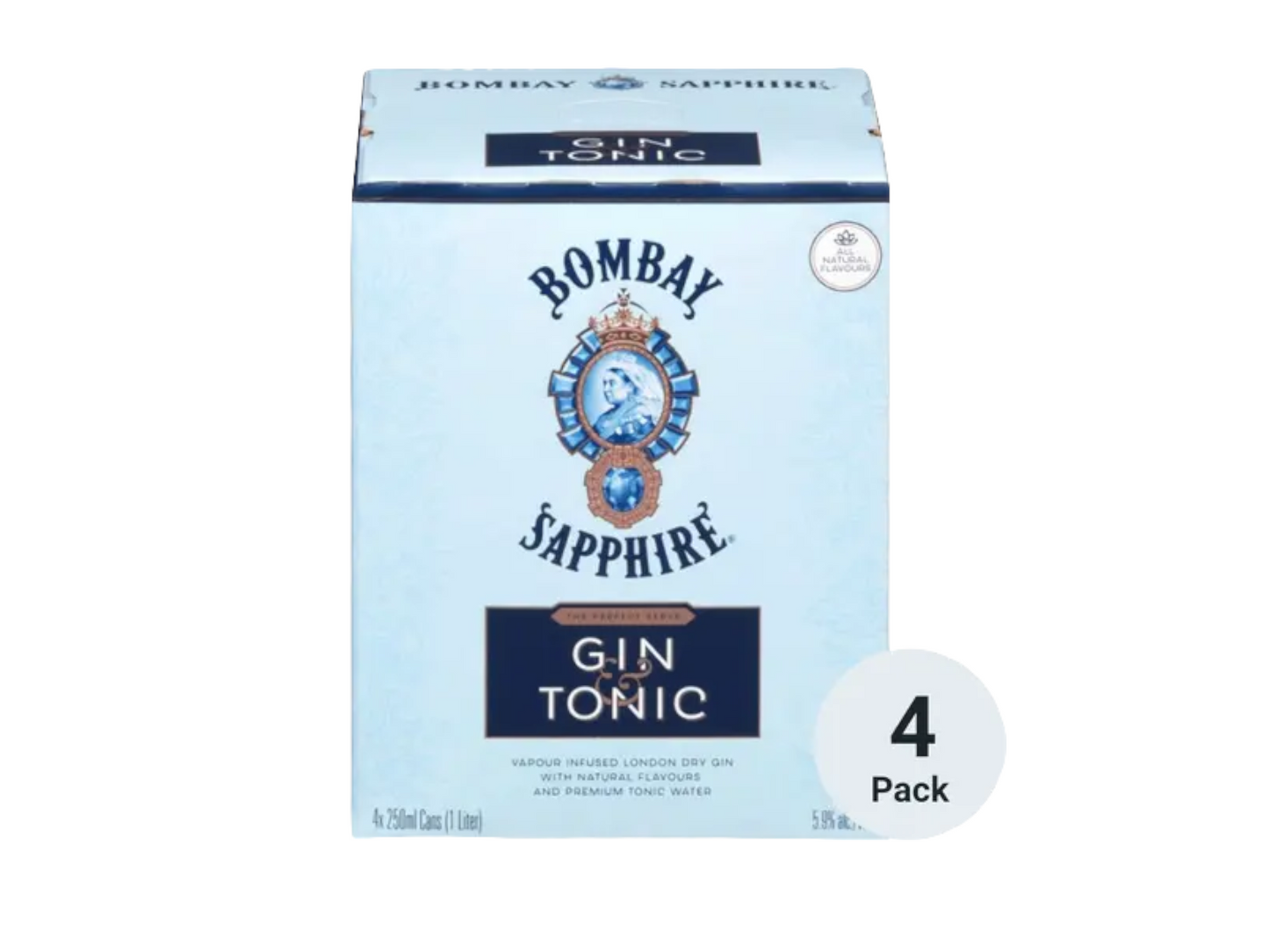 Bombay Sapphire Gin & Tonic 4 PACK