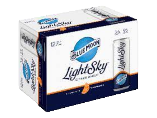 Blue Moon Light Sky Citrus Wheat Ale Beer 12 PACK