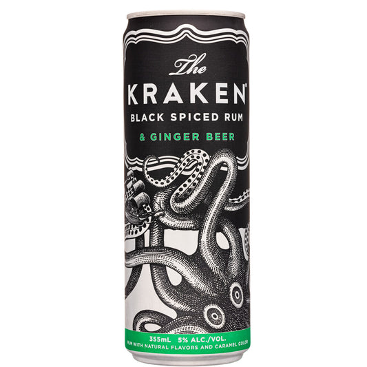 The Kraken Black Spiced Rum & Ginger Beer 4-Pack