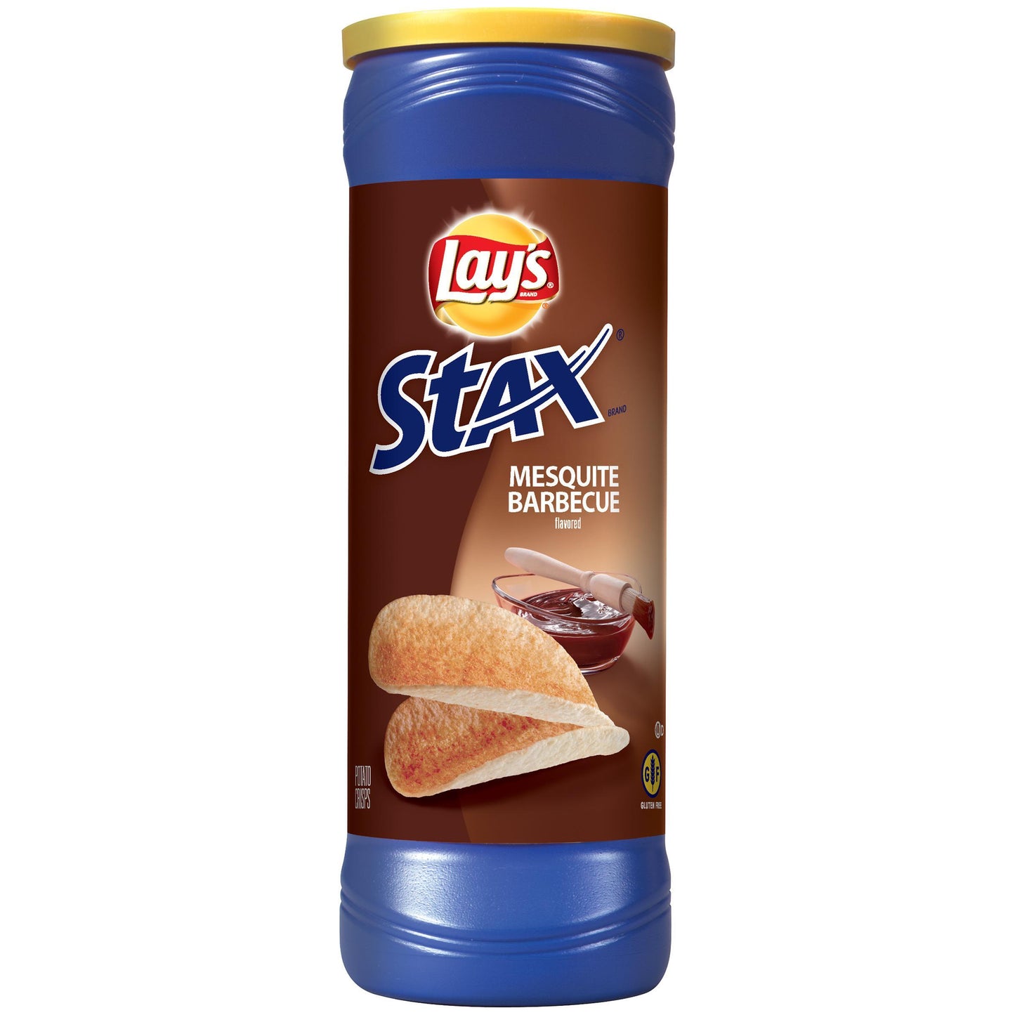 LAYS STAX MESQUITE BARBEQUE FLAVORED CHIPS 5.5 0Z