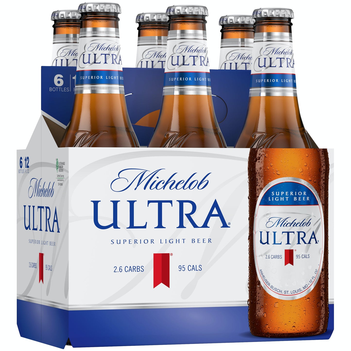Michelob Ultra Light Beer 12-Oz Bottle 6-Pack
