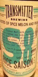 TRANSMITTER BREWING RICE SAISON Regular