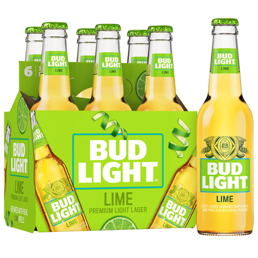 Budweiser Bud Light Lime Lager Beer 12-Oz Bottle 6-Pack