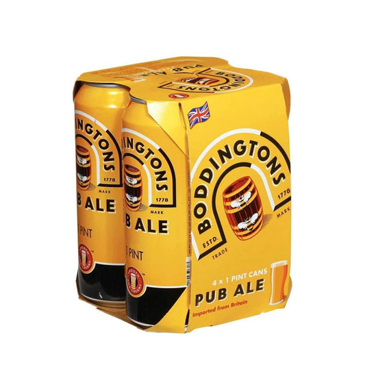 BODDINGTONS PUB DRAUGHT 16OZ CAN 4 PACK CANS