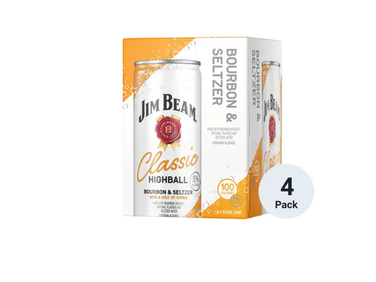 JIM BEAM GINGER HIGHBALL 4 PACK CANS