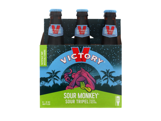 Victory Brewing Sour Monkey Brett Tripel Beer 12-Oz Bottle 6-Pack