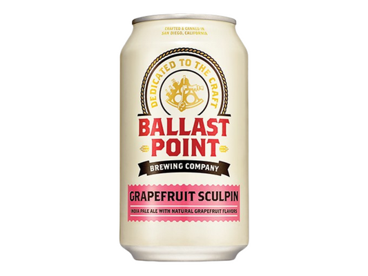 Ballast Point Brewing Grapefruit Sculpin IPA with Grapefruit Rind Beer 6-Pack