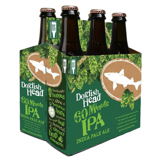 Dogfish Head 60 Minute India Pale Ale Beer 12-Oz Bottle 6-Pack