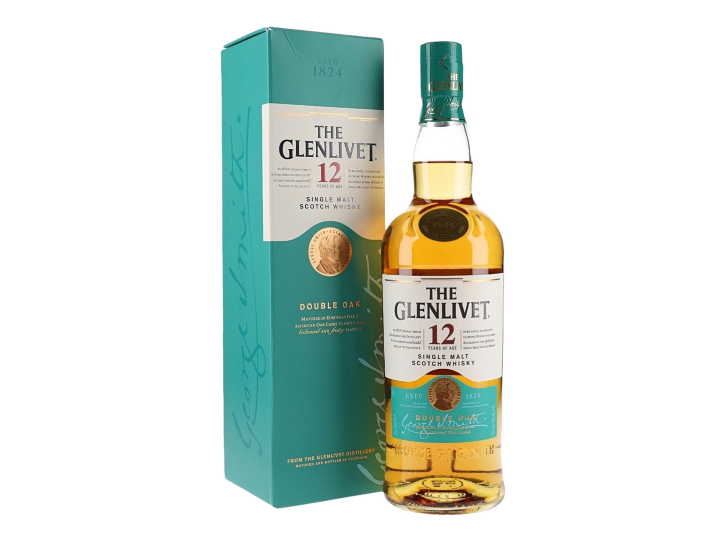 Glenlivet Double Oak 12 Year Old Single Malt Scotch Whisky GIFT SET