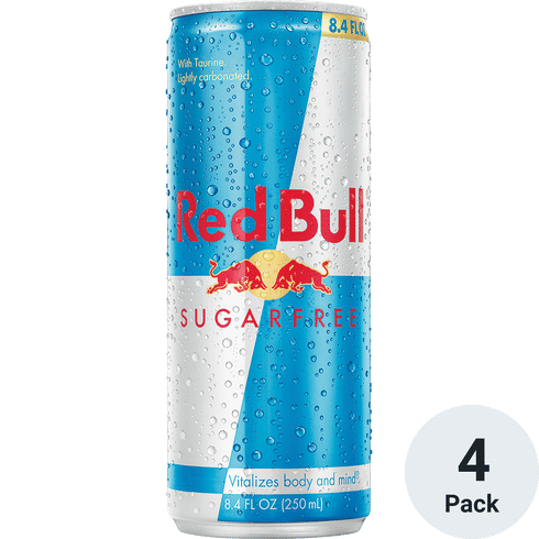 RED BULL SUGAR FREE 4 PACK CANS