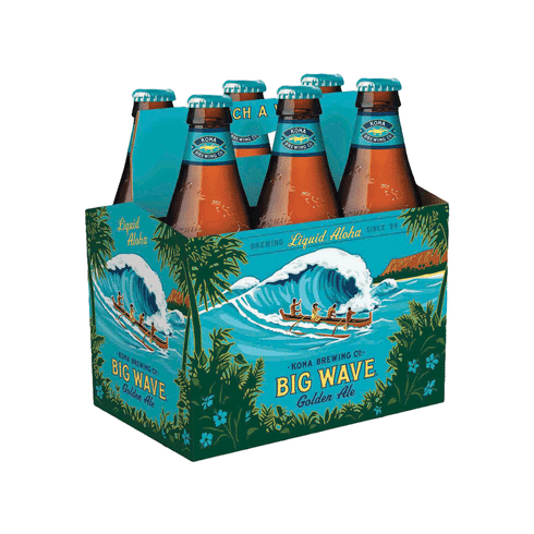 Kona Brewing Big Wave Golden Ale Beer 12-Oz Bottles 6-Pack